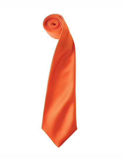 Colours Collection Satin Tie in Orange (ca. Pantone 1655C), Größe 144 x 8,5 cm