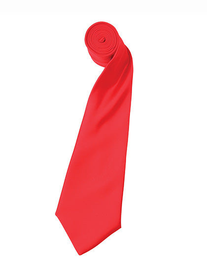 Colours Collection Satin Tie in Strawberry Red (ca. Pantone 186C), Größe 144 x 8,5 cm