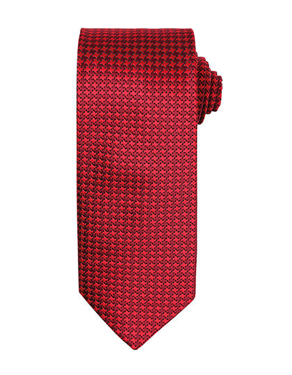 Puppy Tooth Tie in Red, Größe One Size