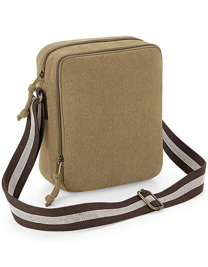 Vintage Canvas Mini Reporter in Sahara, Größe 18,5 x 22,5 x 8 cm