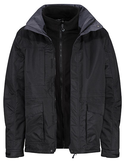 Men´s Benson III Breathable 3 in 1 Jacket in Black, Größe 4XL