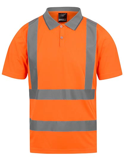 Pro Contract Hi-Vis Polo in Orange, Größe 4XL