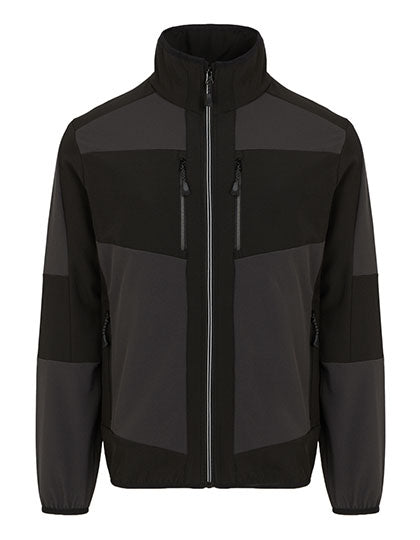 E-volve Unisex 2-Layer Softshell Jacket in Ash (Heather), Größe 3XL
