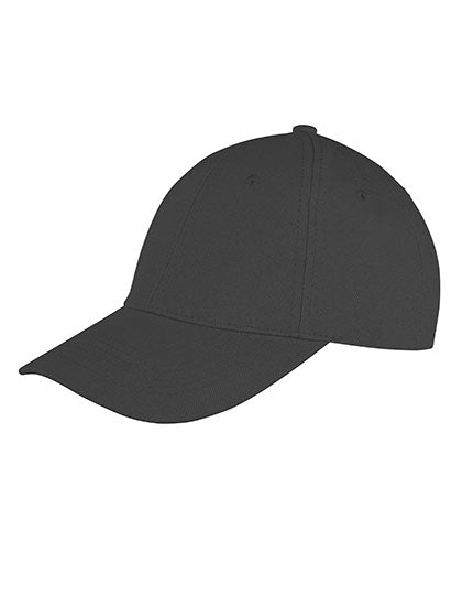 Memphis Brushed Cotton Low Profile Cap in Black, Größe One Size