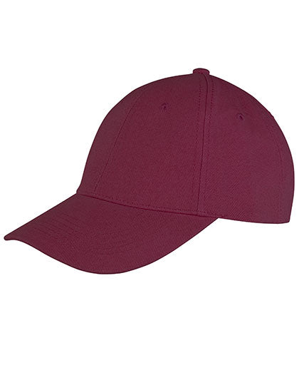 Memphis Brushed Cotton Low Profile Cap in Burgundy, Größe One Size