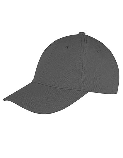 Memphis Brushed Cotton Low Profile Cap in Charcoal, Größe One Size