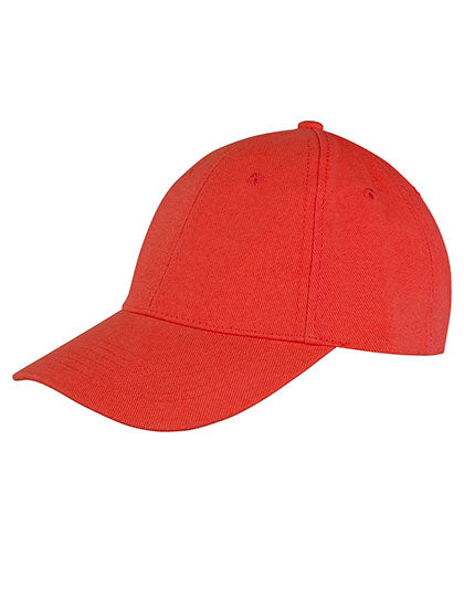 Memphis Brushed Cotton Low Profile Cap in Red, Größe One Size