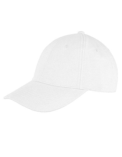 Memphis Brushed Cotton Low Profile Cap in White, Größe One Size