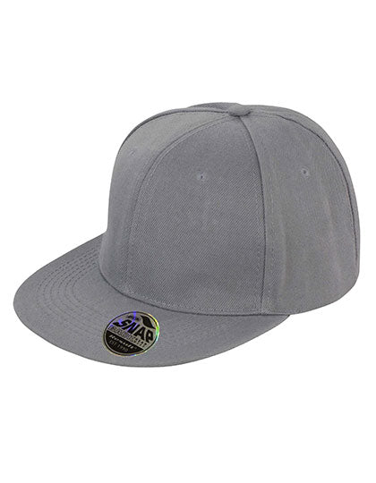 Bronx Original Flat Peak Snapback Cap in Heather Grey, Größe One Size