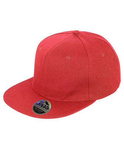 Bronx Original Flat Peak Snapback Cap in Red, Größe One Size