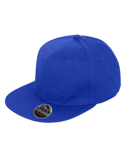 Bronx Original Flat Peak Snapback Cap in Sapphire Blue, Größe One Size