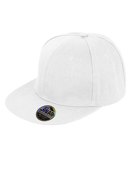 Bronx Original Flat Peak Snapback Cap in White, Größe One Size