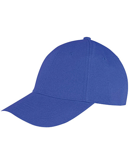 Memphis Brushed Cotton Low Profile Sandwich Peak Cap in Royal, Größe One Size