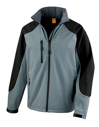 Hooded Soft Shell Jacket in Grey, Größe 3XL