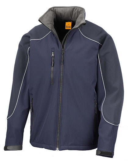 Hooded Soft Shell Jacket in Navy, Größe 3XL