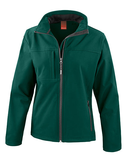 Women´s Recycled 3-Layer Classic Softshell Jacket in Bottle Green, Größe XXL