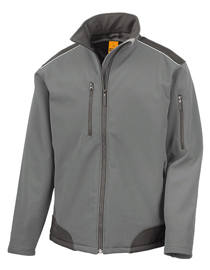 Ripstop Soft Shell Workwear Jacket With Cordura Panels in Grey, Größe 4XL