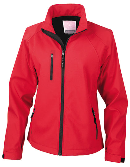 Women´s Base Layer Soft Shell Jacket in Red, Größe XXL