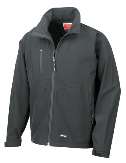 Men´s Base Layer Soft Shell Jacket in Black, Größe 3XL