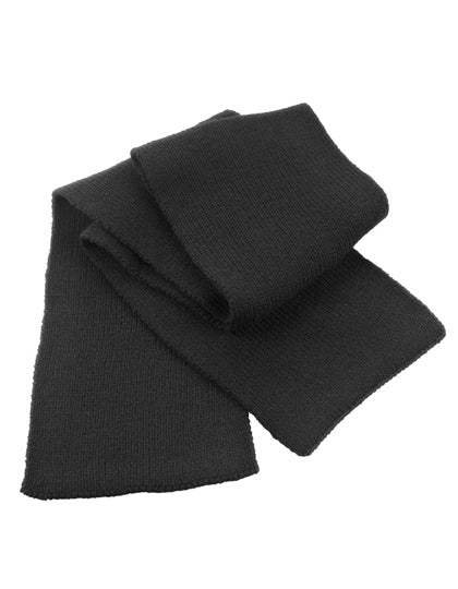 Classic Heavy Knit Scarf in Black, Größe One Size