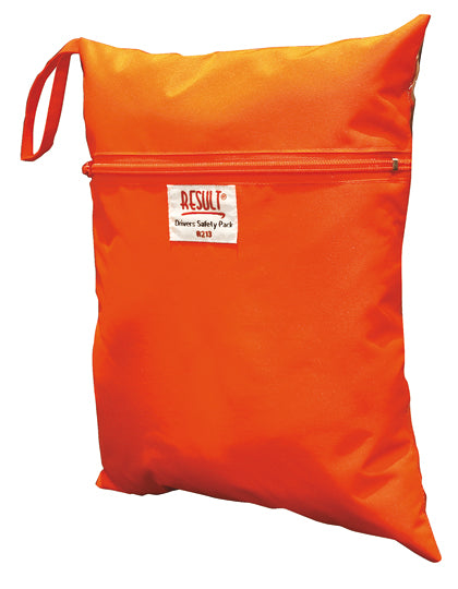 Safety Vest Storage Bag in Fluorescent Orange, Größe 26 x 33 cm