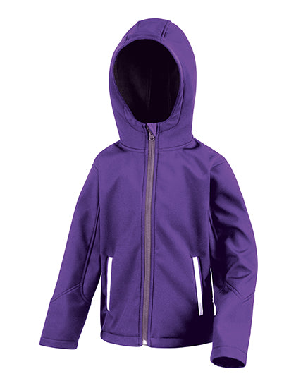 Youth TX Performance Hooded Soft Shell Jacket in Purple, Größe XXL (13-14)