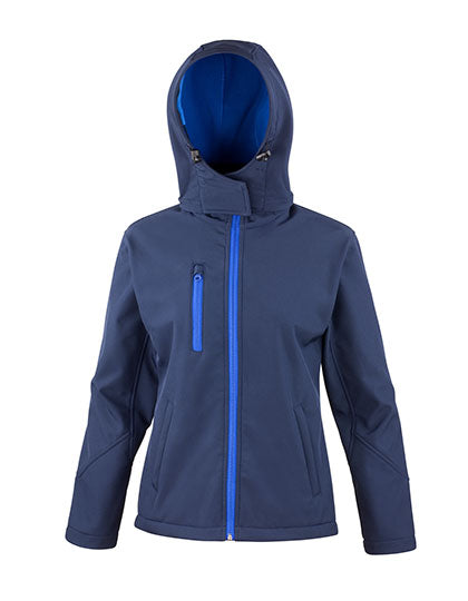 Women´s TX Performance Hooded Soft Shell Jacket in Navy, Größe XXL