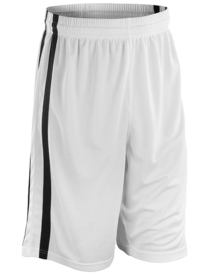 Men´s Basketball Quick Dry Short in White, Größe 4XL