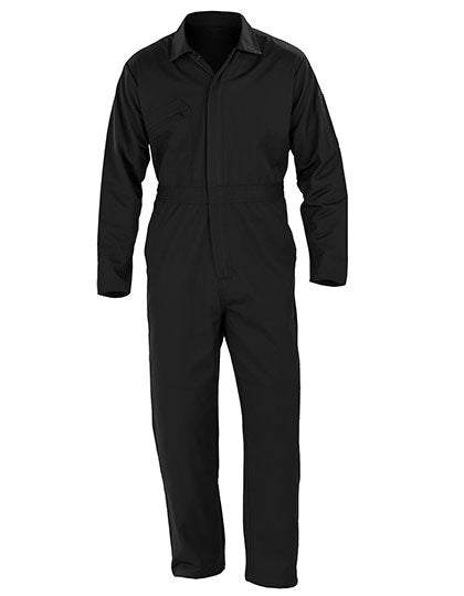 Recycled Action Overall With Zip Front in Black, Größe 3XL