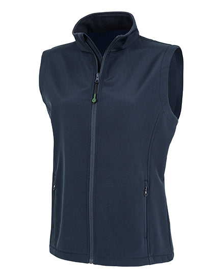 Women´s Recycled 2-Layer Printable Softshell Bodywarmer in Navy, Größe XXL