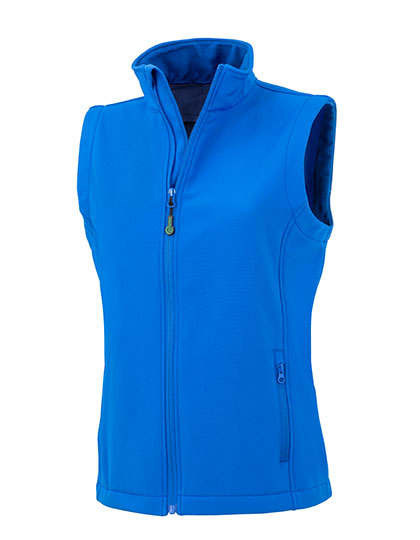 Women´s Recycled 2-Layer Printable Softshell Bodywarmer in Royal, Größe XXL