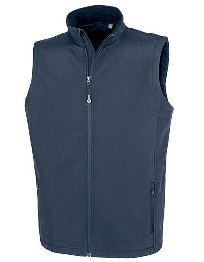 Men´s Recycled 2-Layer Printable Softshell Bodywarmer in Navy, Größe 3XL