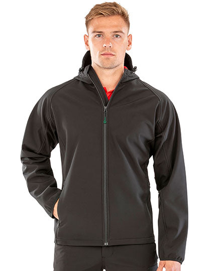Men´s Recycled 3-Layer Printable Hooded Softshell Jacket