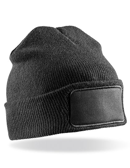 Recycled Thinsulate™ Printers Beanie in Black, Größe One Size