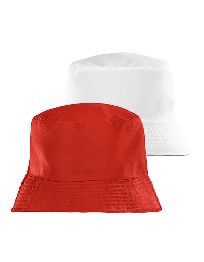 Recycled Reversible Bucket Hat in Red, Größe L/XL
