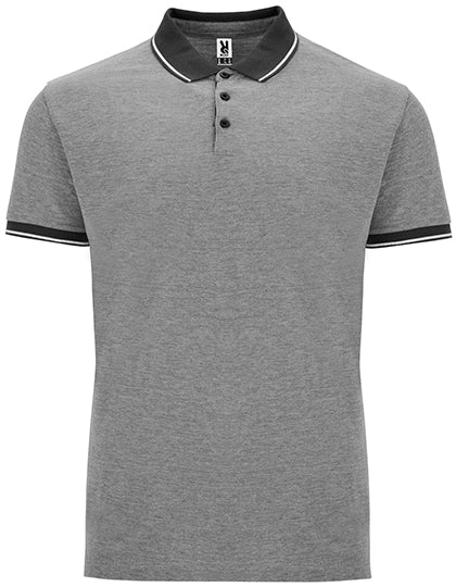 Bowie Poloshirt in Black Melange 243, Größe XXL