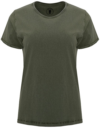 Women´s Husky T-Shirt in Dark Green Brown 38, Größe XXL