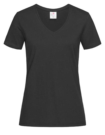 Classic-T V-Neck Women in Black Opal, Größe XS