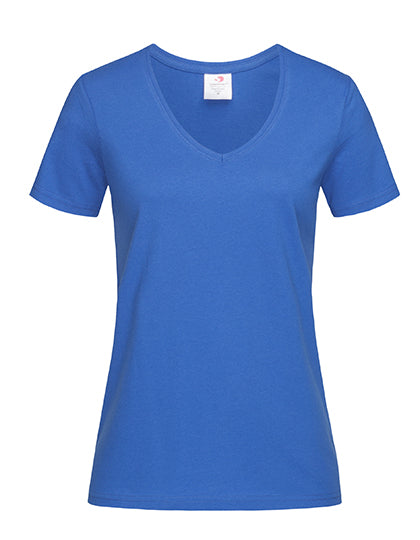 Classic-T V-Neck Women in Bright Royal, Größe XS