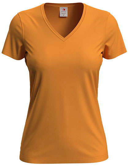 Classic-T V-Neck Women in Orange, Größe XL