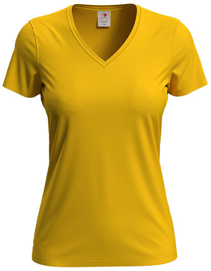 Classic-T V-Neck Women in Sunflower Yellow, Größe XXL