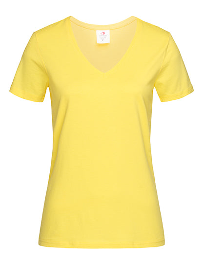 Classic-T V-Neck Women in Yellow, Größe XL