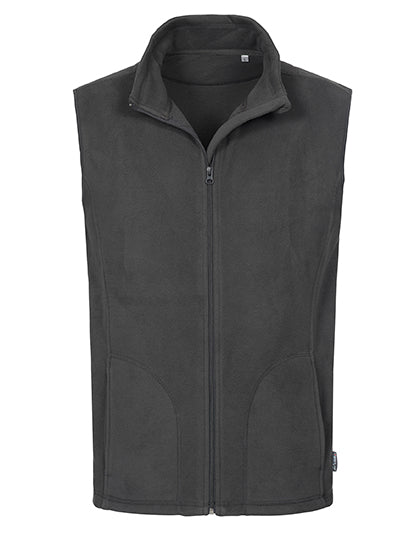 Classic Fleece Vest in Grey Steel (Solid), Größe XXL