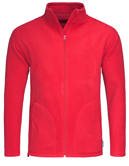Classic Fleece Jacket in Scarlet Red, Größe XXL