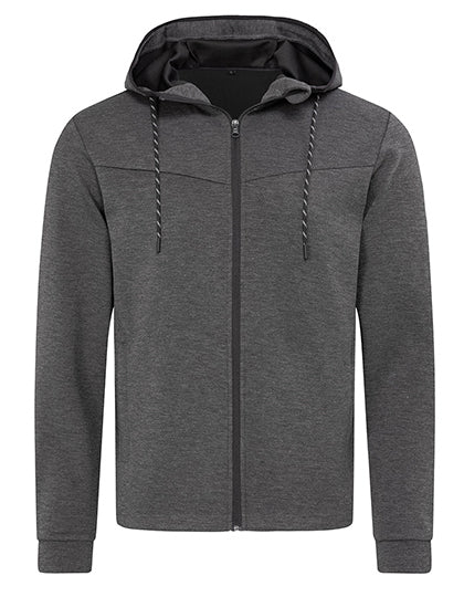 Recycled Scuba Jacket in Anthra Heather, Größe XXL