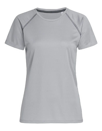 Mesh Team Raglan Women in Silver Grey, Größe XL