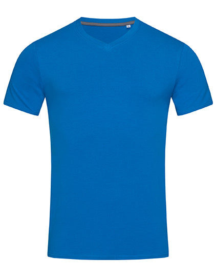 Stretch-T V-Neck in King Blue, Größe XL
