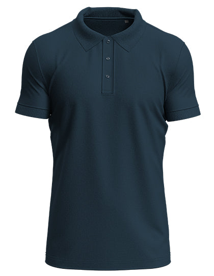 Stretch Polo in Marina Blue, Größe 3XL