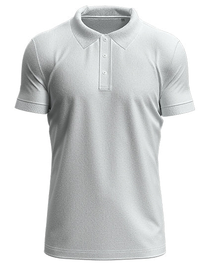 Stretch Polo in White, Größe 3XL