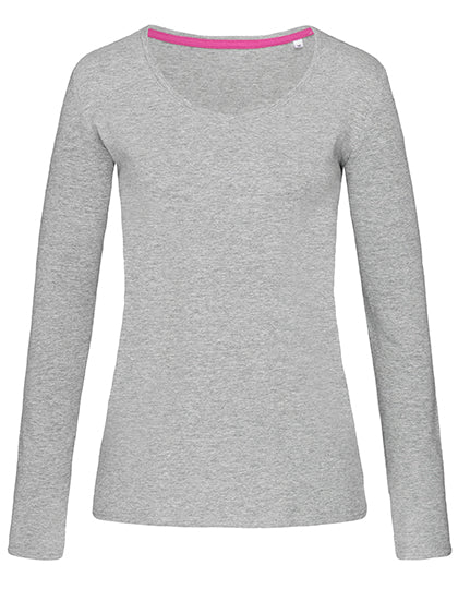 Stretch Long Sleeve Women in Grey Heather, Größe XL